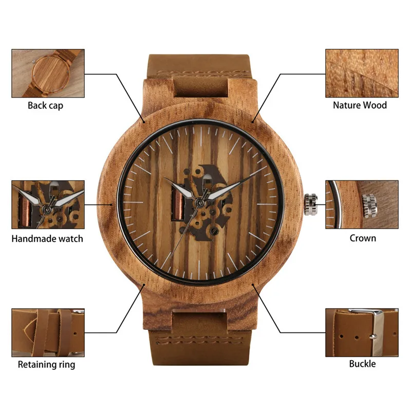 Wooden Watches Mens Fashion and Leisure Mens watches leather Band Creative Dial Wooden Quartz Sport Natural Mens Wristwatches
Wooden Watches Mens Fashion and Leisure Mens watches leather Band Creative Dial Wooden Quartz Sport Natural Mens Wristwatches