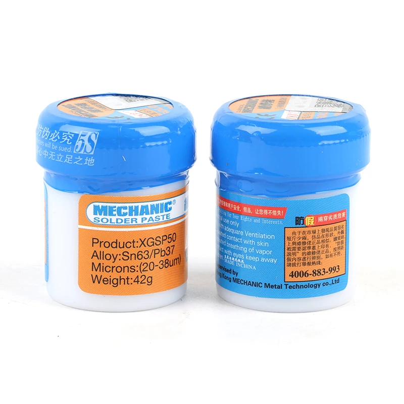 2pcs/lot Original MECHANIC XG-50 BGA Solder Flux Paste Soldering Tin Cream Sn63/Pb37 25-45um
2pcs/lot Original MECHANIC XG-50 BGA Solder Flux Paste Soldering Tin Cream Sn63/Pb37 25-45um