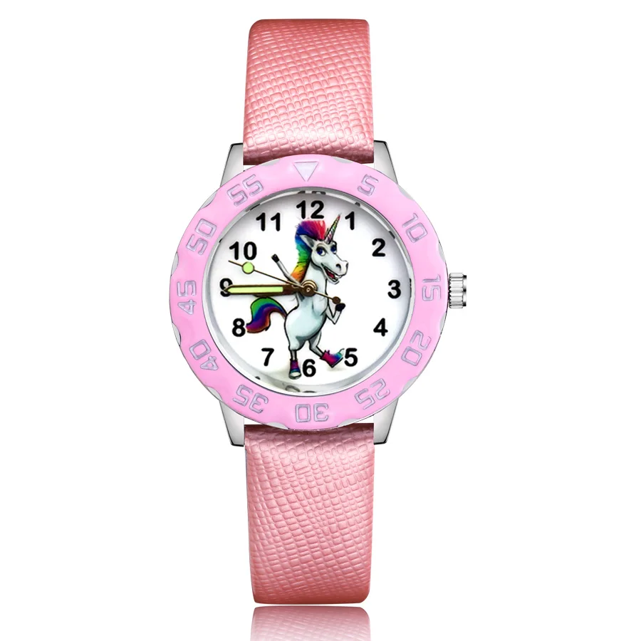 Fashion Cute Pretty Unicorn Horse Style Children's Watches Kids Student Girls Boys Quartz Leather Wrist Watch Clcok JM152
Fashion Cute Pretty Unicorn Horse Style Children's Watches Kids Student Girls Boys Quartz Leather Wrist Watch Clcok JM152