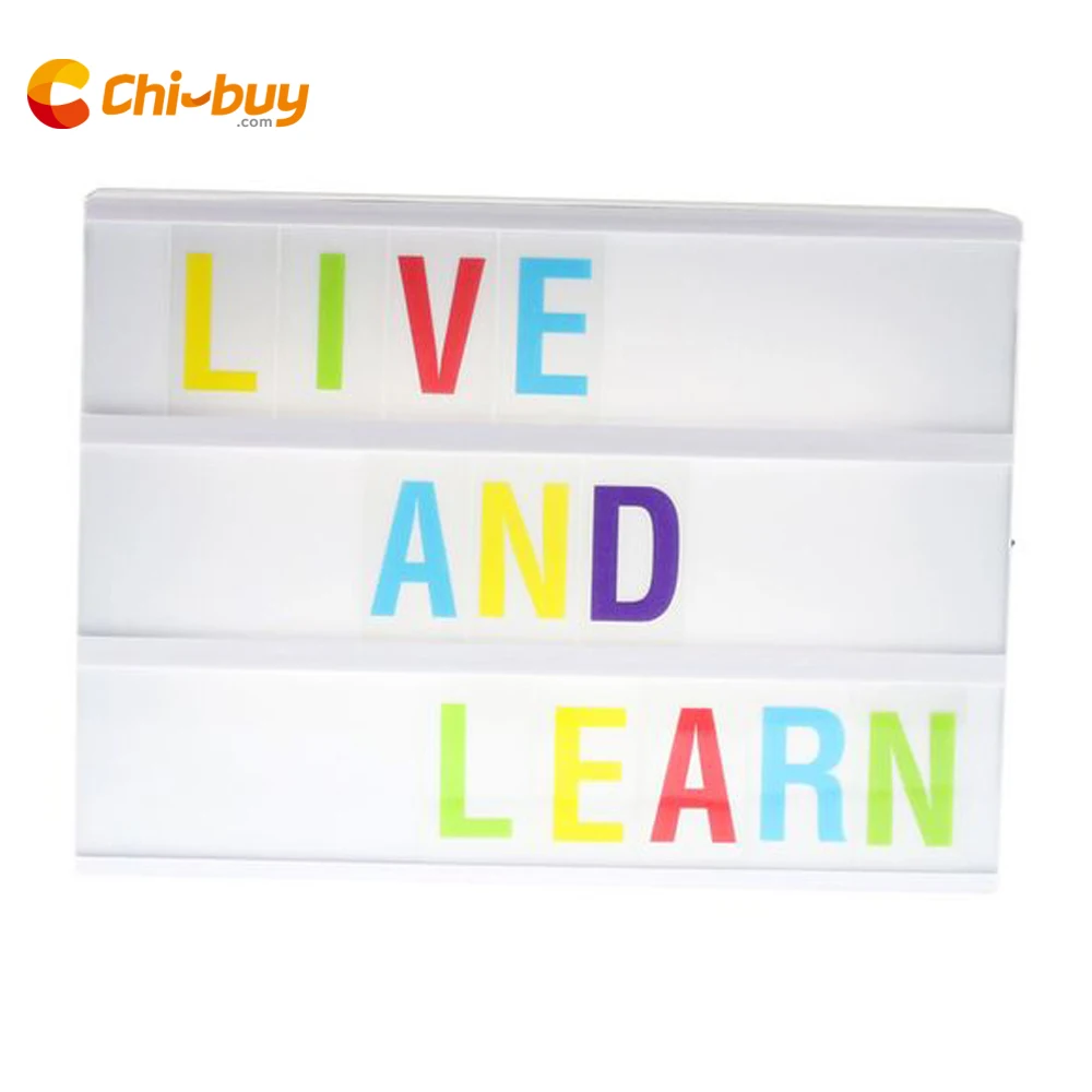 CHIBUY A4 size 3 line Battery Powered Cinema Light Box, Plastic LED Cinematic Lightbox with 170 Letters & Numbers
CHIBUY A4 size 3 line Battery Powered Cinema Light Box, Plastic LED Cinematic Lightbox with 170 Letters & Numbers