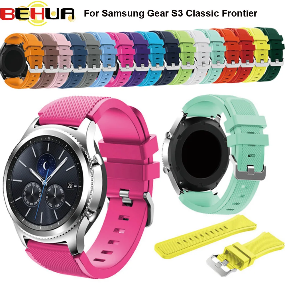 BEHUA ремешок для Samsung Gear S3 на запястье Цветной силиконовый спортивный современный
