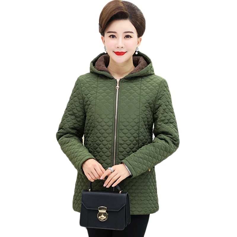Winter Jackets Coats New Middle-aged Hooded Outerwear Women Parkas Add Flocking Cotton Jacket Warm Casual Large size Women Coat
Winter Jackets Coats New Middle-aged Hooded Outerwear Women Parkas Add Flocking Cotton Jacket Warm Casual Large size Women Coat