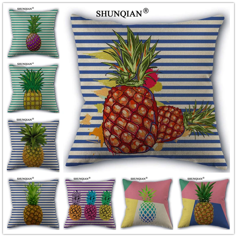 WJY418 The Mediterranean style pineapple pillowcase Custom One Side 45x45cm Pillow Cover Decorative Cotton Linen Pillowcase
WJY418 The Mediterranean style pineapple pillowcase Custom One Side 45x45cm Pillow Cover Decorative Cotton Linen Pillowcase