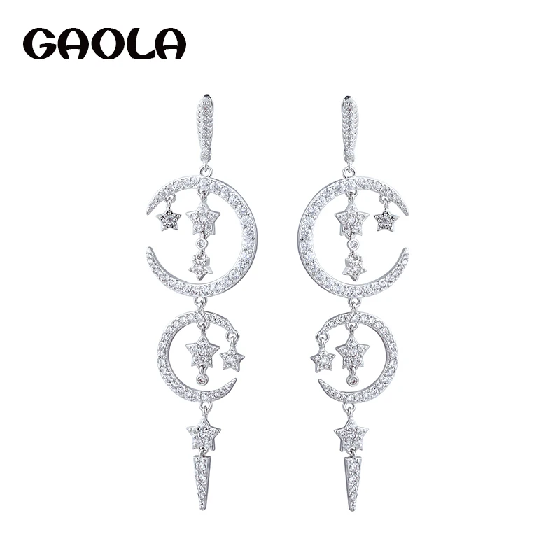 GAOLA 2017 Least Unique Moon And Star Cubic Zircon Created Dangle Earrings For Women Bridal Jewelry GLE5498
GAOLA 2017 Least Unique Moon And Star Cubic Zircon Created Dangle Earrings For Women Bridal Jewelry GLE5498