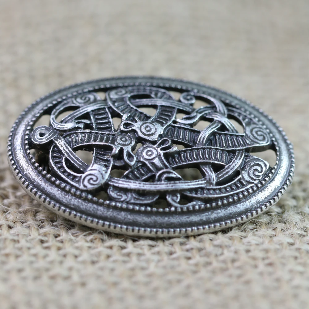 Langhong 1pcs Viking Brooch Nordic Vikings Amulet Sweden Dragon Set Brooches brosch jewelry Talisman | Украшения и