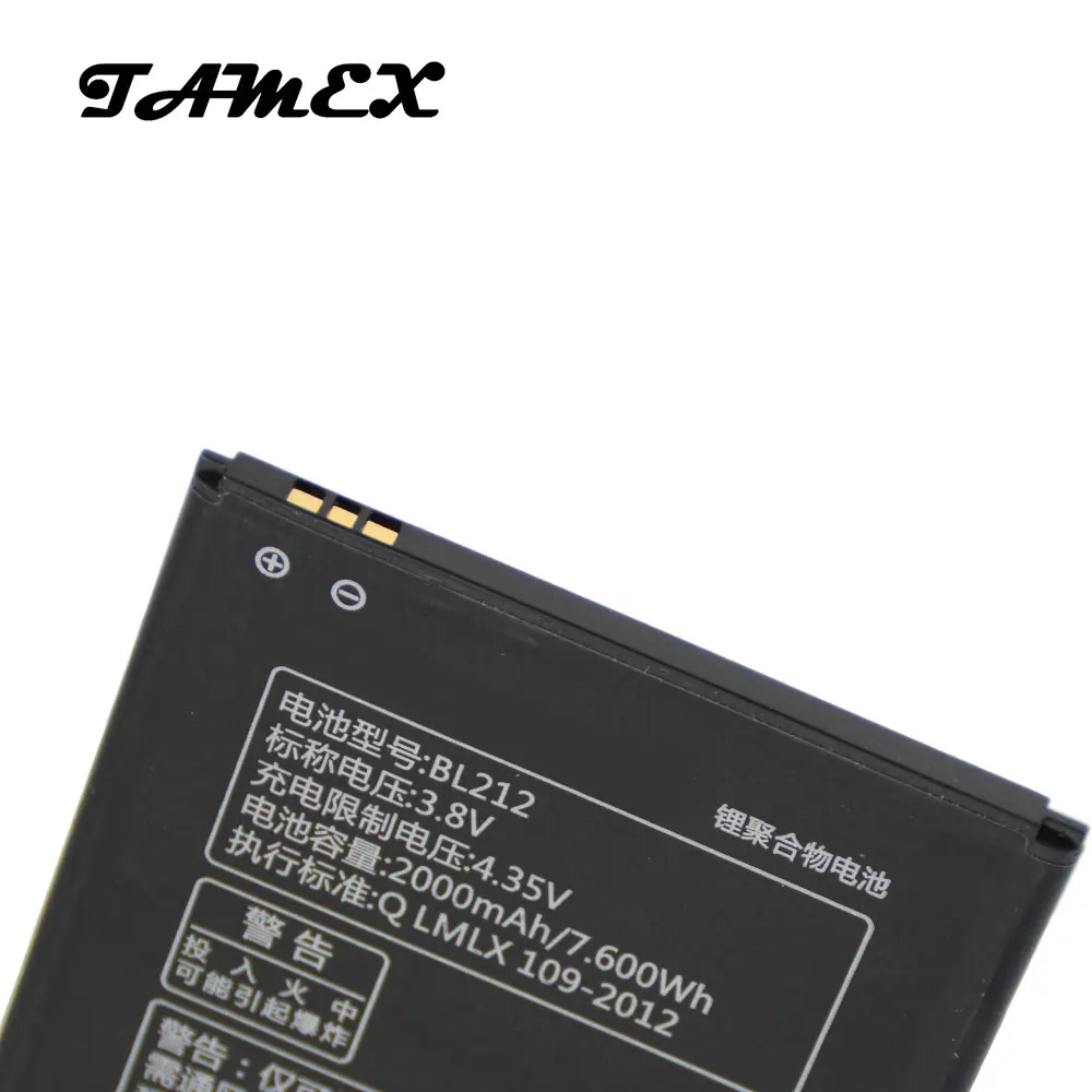 BL212 Li-ion Polymer Replacement Battery For Lenovo A858T A785E A708T A628T A620T A780E A688T S898t+ S580 S8 3.8V 2000mAh
BL212 Li-ion Polymer Replacement Battery For Lenovo A858T A785E A708T A628T A620T A780E A688T S898t+ S580 S8 3.8V 2000mAh