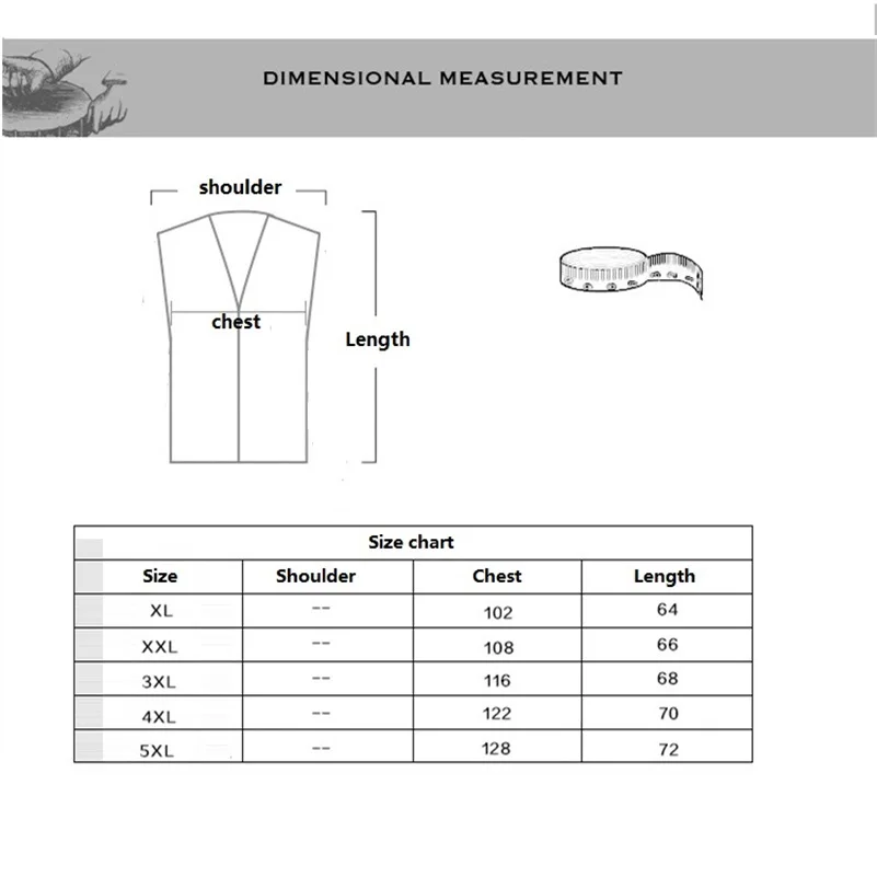 Men's vest Outerwear denim waistcoat deep blue color plus size sleeveless jacket Multi-pocket size XL to 5XL
Men's vest Outerwear denim waistcoat deep blue color plus size sleeveless jacket Multi-pocket size XL to 5XL