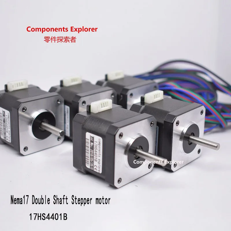 Promotion!!!5PCS CE Certification 17HS4401B 4-lead Rectangular Nema17 Double shaft Stepper Motor 42 motor for 3d printer
Promotion!!!5PCS CE Certification 17HS4401B 4-lead Rectangular Nema17 Double shaft Stepper Motor 42 motor for 3d printer