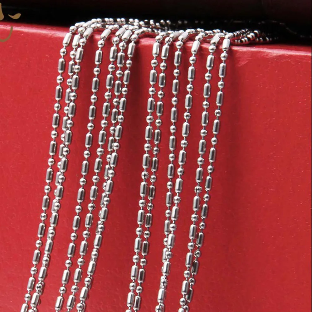 5/10/20/50/100 meters Wholesale Top Quality Silver Color Meter Stainless Steel Bamboo Beads Ball Chain in Lots 1.5/2/2.4/3/3.2mm
5/10/20/50/100 meters Wholesale Top Quality Silver Color Meter Stainless Steel Bamboo Beads Ball Chain in Lots 1.5/2/2.4/3/3.2mm
