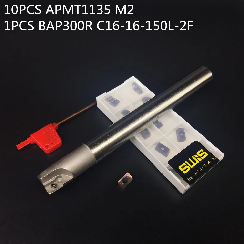 10PCS APMT1135 M2 + 1PCS 12mm Milling cutter holder BAP300R C16-16-150L-2F face mill finishing Working P M K
10PCS APMT1135 M2 + 1PCS 12mm Milling cutter holder BAP300R C16-16-150L-2F face mill finishing Working P M K