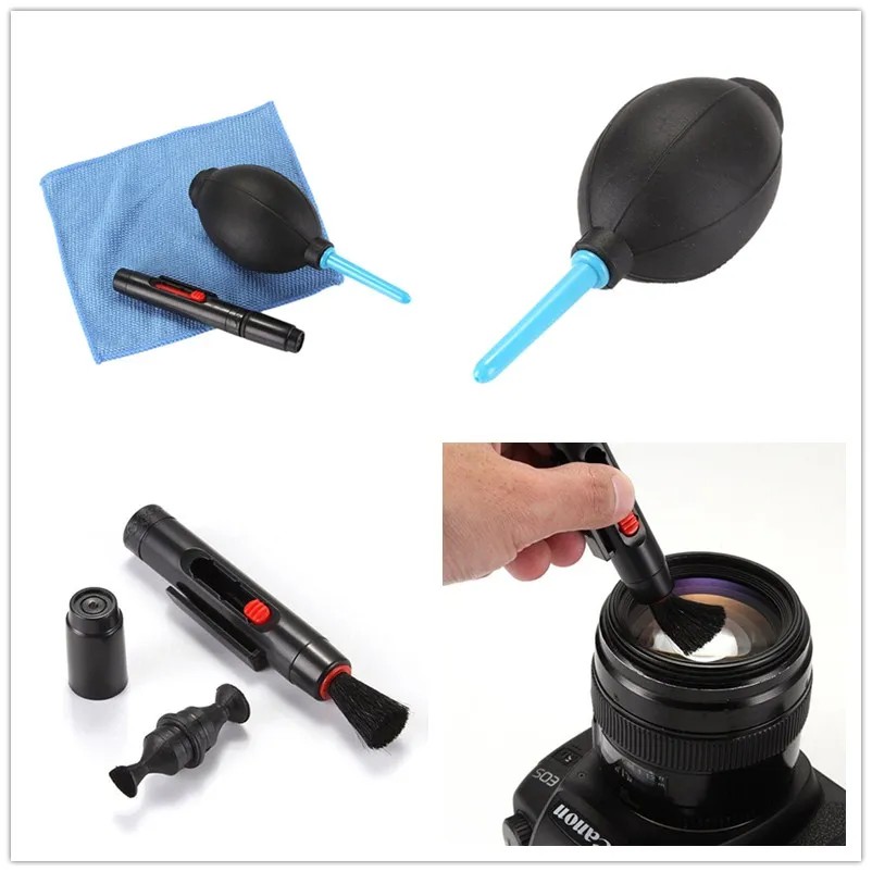 Hot 3 in 1 Suit Dust Cleaner Air Blower Wipes Clean Cloth kit for DSLR VCR Camera Camera Cleaning Lens Brush
Hot 3 in 1 Suit Dust Cleaner Air Blower Wipes Clean Cloth kit for DSLR VCR Camera Camera Cleaning Lens Brush