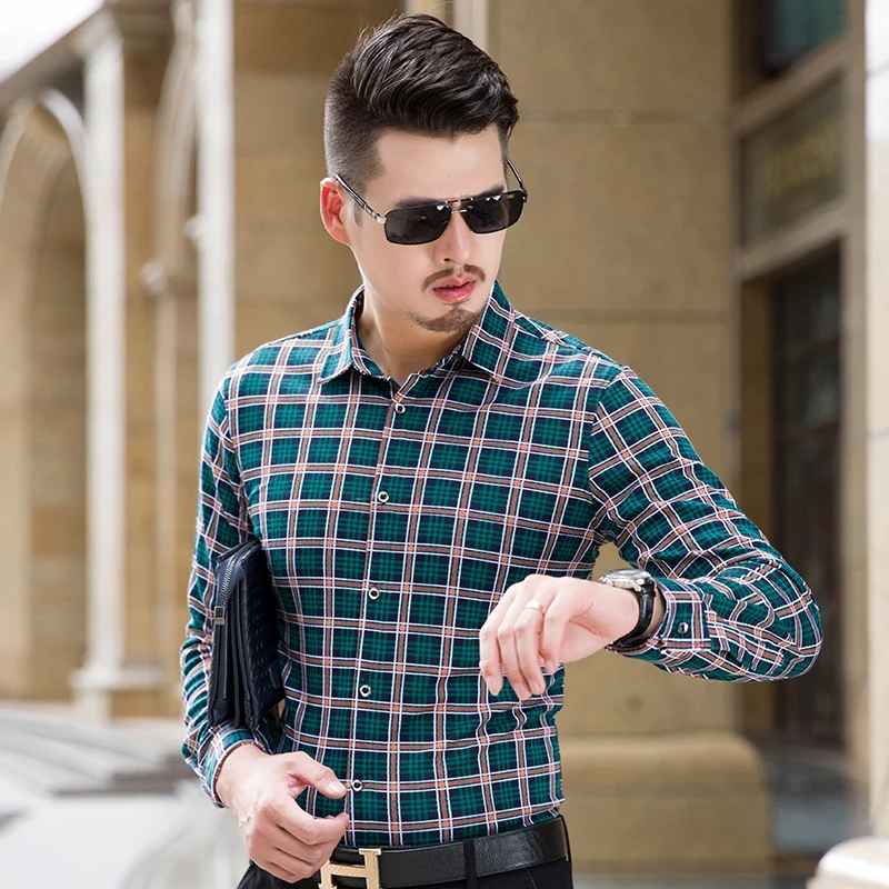 Men Green Plaid Shirts 2019 New Single Breasted Men Long Sleeve Checkered Red Shirts Large Size M-4XL 5XL 6XL 7XL #9040
Men Green Plaid Shirts 2019 New Single Breasted Men Long Sleeve Checkered Red Shirts Large Size M-4XL 5XL 6XL 7XL #9040