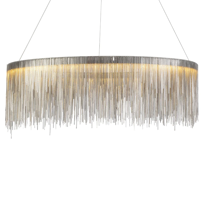 Postmodern Aluminum Chain Tassel Design Pendant Lamp Silver/Rose Gold Luxury Hanging Lighting For Living Room Luminaire F9110#
Postmodern Aluminum Chain Tassel Design Pendant Lamp Silver/Rose Gold Luxury Hanging Lighting For Living Room Luminaire F9110#