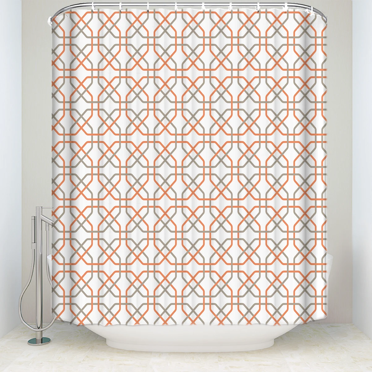 Geometric Theme Heart Shaped Pattern Shower Curtain Waterproof Polyester Fabric Bathroom Decor Printed Shower Curtain
Geometric Theme Heart Shaped Pattern Shower Curtain Waterproof Polyester Fabric Bathroom Decor Printed Shower Curtain