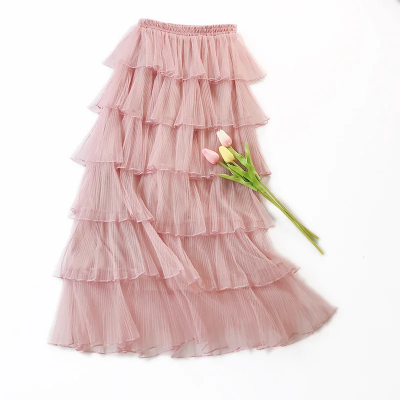 New Summer Woman Layered Skirts High Elastic Waist Woman Mesh Skirts for Woman Casual Sweet Party Skirt Woman
New Summer Woman Layered Skirts High Elastic Waist Woman Mesh Skirts for Woman Casual Sweet Party Skirt Woman