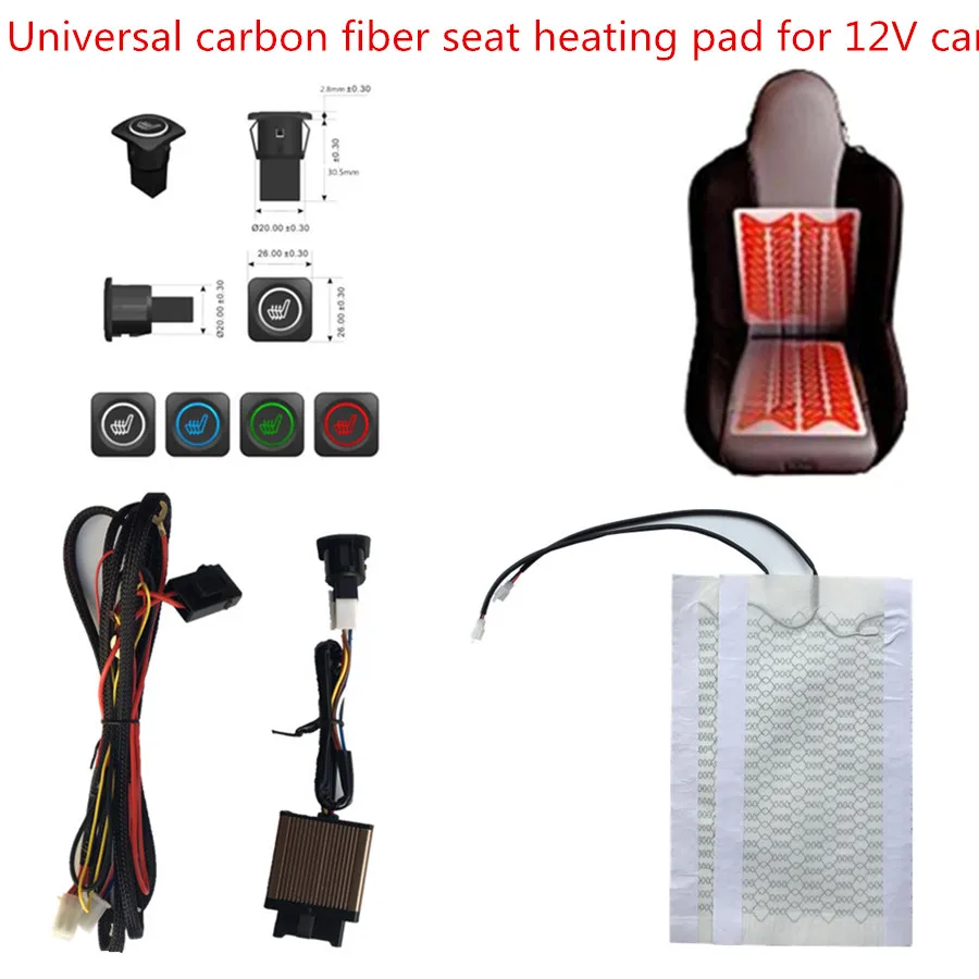 seat heated heating carbon fiber seat cushion heated pad + New premium switch kit for Universal 12V car OEM seat heater
seat heated heating carbon fiber seat cushion heated pad + New premium switch kit for Universal 12V car OEM seat heater