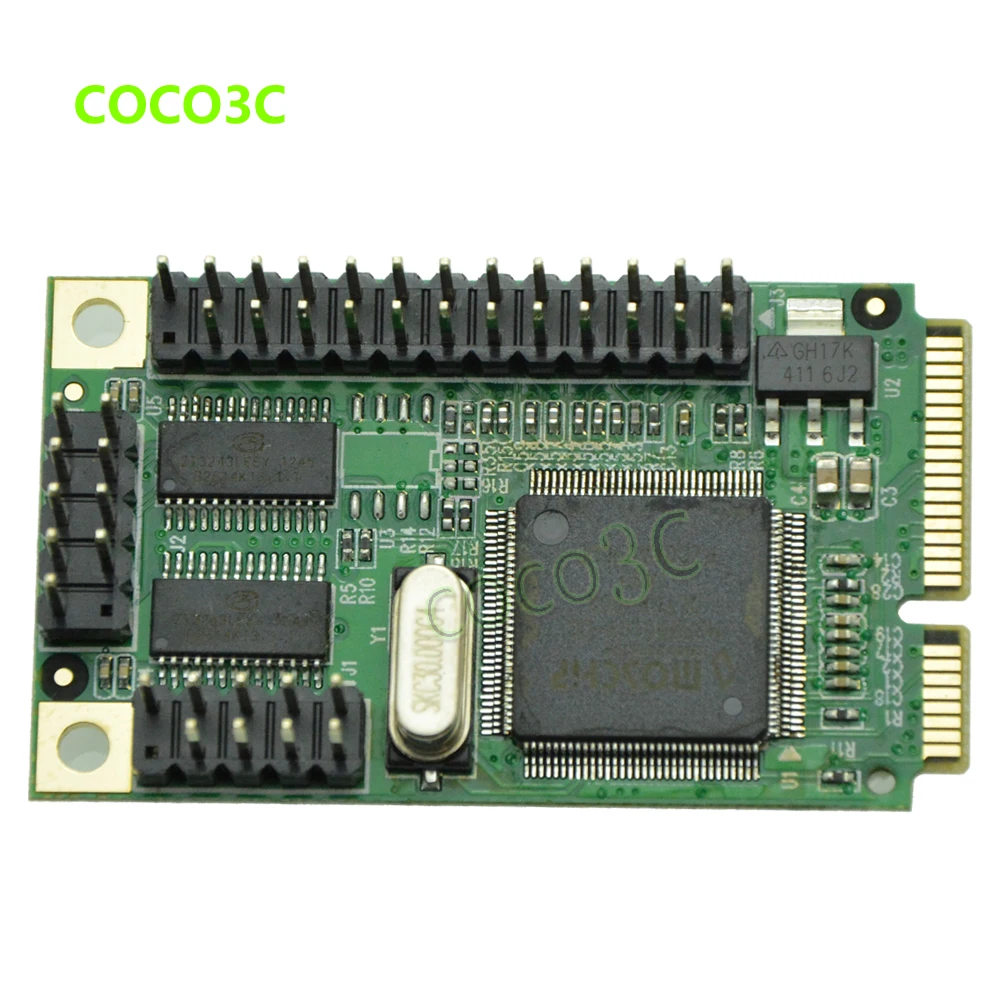 Free shipping Mini PCI-E TO 2 RS-232 Ports adapter for Mini ITX motherboard Mini PCIe 2 Serial DB9 Ports Controller Card
Free shipping Mini PCI-E TO 2 RS-232 Ports adapter for Mini ITX motherboard Mini PCIe 2 Serial DB9 Ports Controller Card