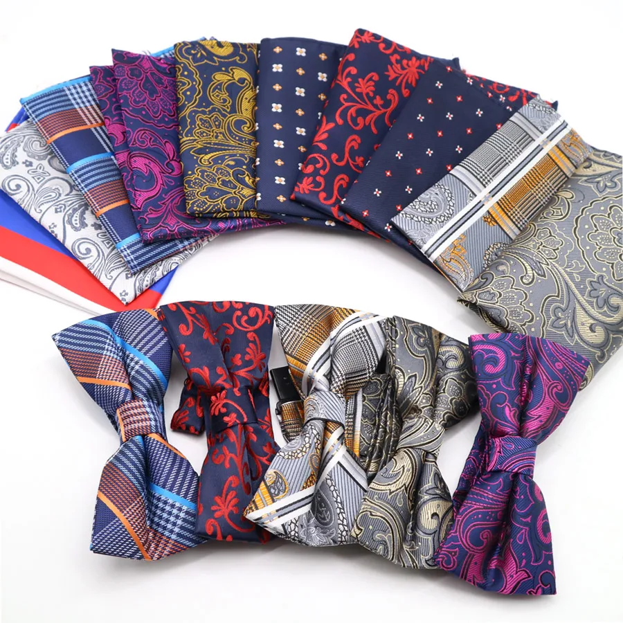 Роскошный мужской набор галстуков бабочек Регулируемый Мужской винтажный
