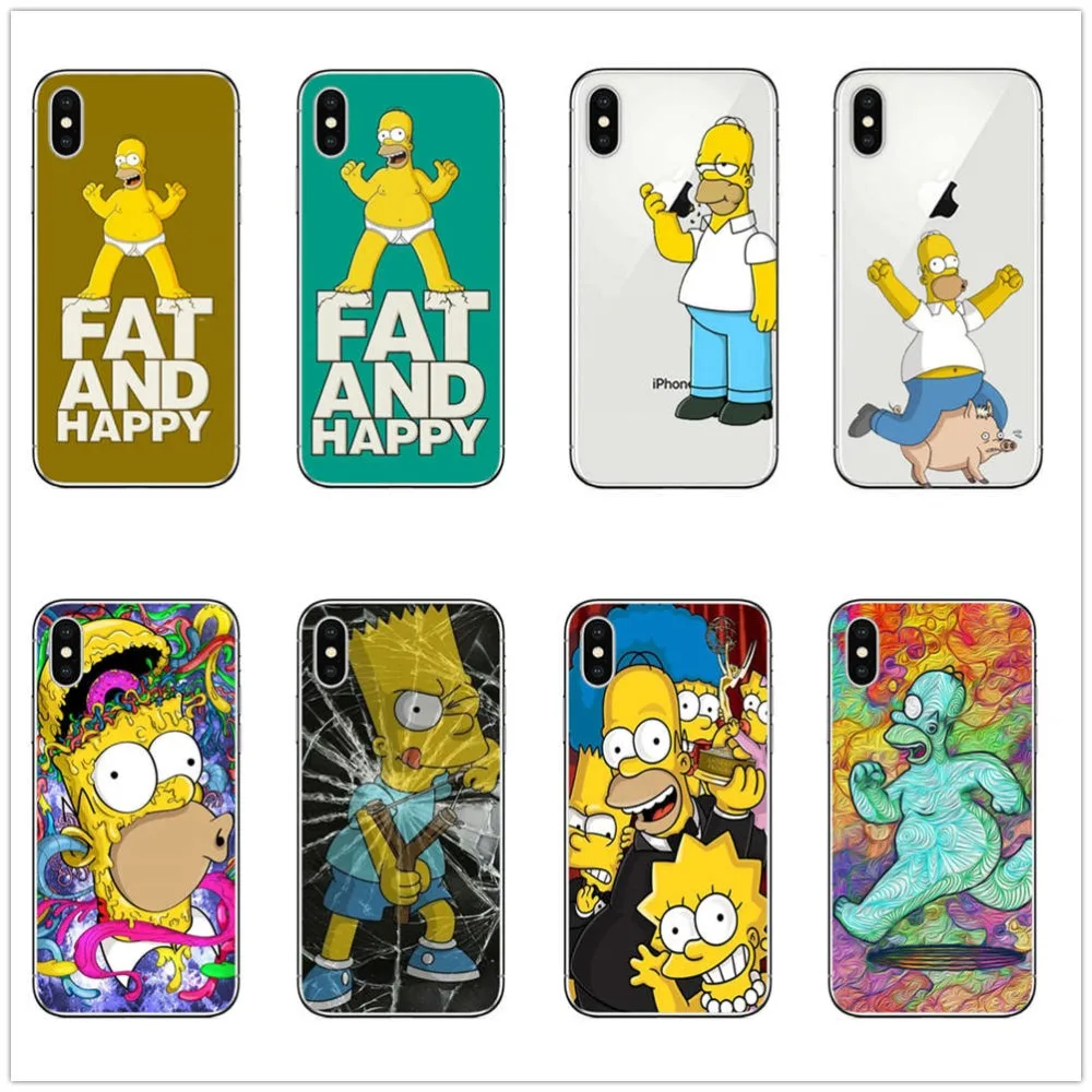Laumans Гомер J. Симпсон чехол для телефона силико TPU Защитный iPhone X Case модные Барт