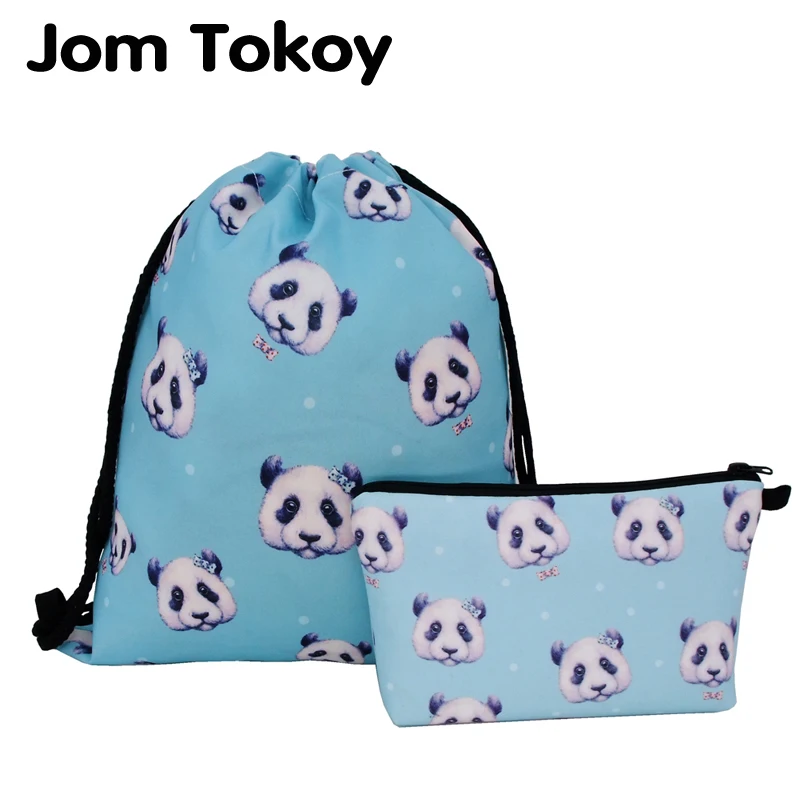 Jom Tokoy 2020 New fashion 2 PCS Heat Transfer Printing Women backpack panda Drawstring bag Set Combination
Jom Tokoy 2020 New fashion 2 PCS Heat Transfer Printing Women backpack panda Drawstring bag Set Combination