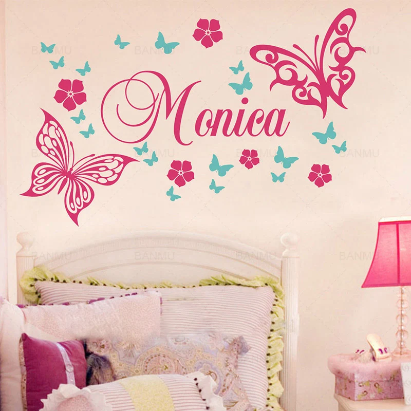 Color butterfly art wall sticker Custom Personalised Name Kid Girls Nursery living room bedroom home decoration
Color butterfly art wall sticker Custom Personalised Name Kid Girls Nursery living room bedroom home decoration