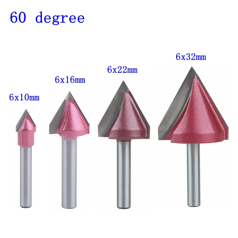 4pc 6mm Vbit CNC Solid Carbide End Mill 3D Woodworking Tungsten Carbide Milling MDF Milling Cutter 60 Degree
4pc 6mm Vbit CNC Solid Carbide End Mill 3D Woodworking Tungsten Carbide Milling MDF Milling Cutter 60 Degree