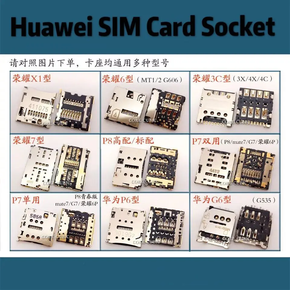 

Honor X1 6 3C 3X 4C 4X 7 P8 P7 P6 G6 mate7 2 IN 1 Micro Flip SIM TF SD Card Push-pull Socket Slot Tray Connector FPC