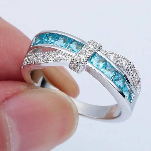 LJ&OMR Cross CZ Wedding Rings Women's White Gold Filled Band Luxury Engagement Rings Jewelry 6 Colors Size 6,7,8,9 ,10
LJ&OMR Cross CZ Wedding Rings Women's White Gold Filled Band Luxury Engagement Rings Jewelry 6 Colors Size 6,7,8,9 ,10