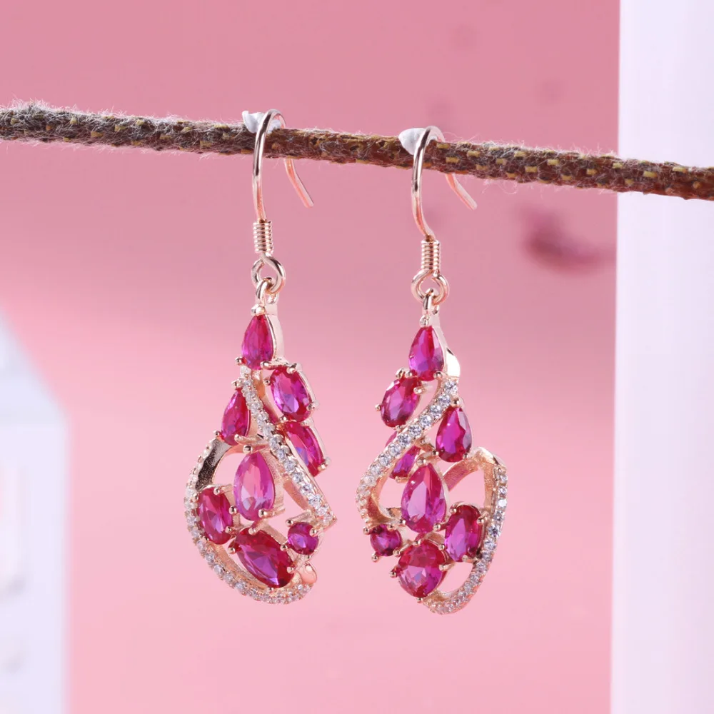 TGNEL 925 Sterling Silver Drop Earrings for Women Pink CZ Stone Combination Graceful Fine Jewelry Wedding Engagement for Girl
TGNEL 925 Sterling Silver Drop Earrings for Women Pink CZ Stone Combination Graceful Fine Jewelry Wedding Engagement for Girl