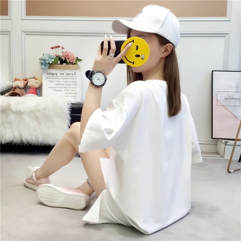 M-3XL Women's Cotton T-shirt Summer 2020 New Fashion Print Short-sleeve Loose Tops Tees Cotton Blends T-shirts Female Plus Size
M-3XL Women's Cotton T-shirt Summer 2020 New Fashion Print Short-sleeve Loose Tops Tees Cotton Blends T-shirts Female Plus Size