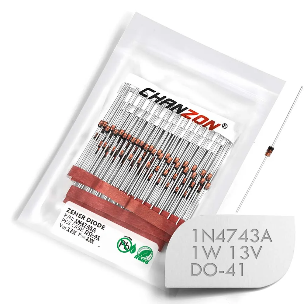 (100 Pcs) 1N4743A 1N4743 Power Zener Diode 1W 13V DO-41 (DO-204AL) Axial 1 Watt 13 Volt IN 1N 4743A IN4743A
(100 Pcs) 1N4743A 1N4743 Power Zener Diode 1W 13V DO-41 (DO-204AL) Axial 1 Watt 13 Volt IN 1N 4743A IN4743A