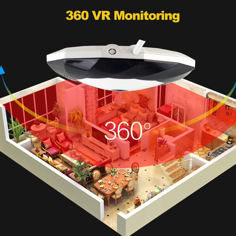 960P Wifi Camera 360 Degree Panoramic Camera Home Security Surveillance Night Vision FishEyes Lens Mini Wi-fi VR Camera
960P Wifi Camera 360 Degree Panoramic Camera Home Security Surveillance Night Vision FishEyes Lens Mini Wi-fi VR Camera