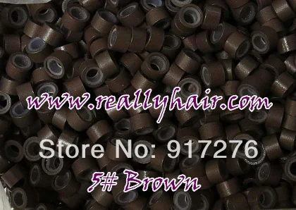 1000pcs/bottle silicon lined Micro Links Rings Beads Hair Feather Extensions 5# brown
1000pcs/bottle silicon lined Micro Links Rings Beads Hair Feather Extensions 5# brown