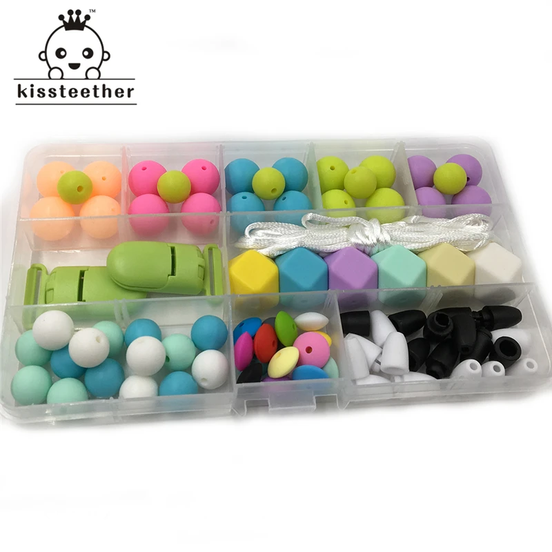 DIY Baby Teether Toy Mixed Color Round Silicones Bead Plastic Nipple Clip Geometric Hexagon Silicone Bead Breakaway Safety Clasp
DIY Baby Teether Toy Mixed Color Round Silicones Bead Plastic Nipple Clip Geometric Hexagon Silicone Bead Breakaway Safety Clasp