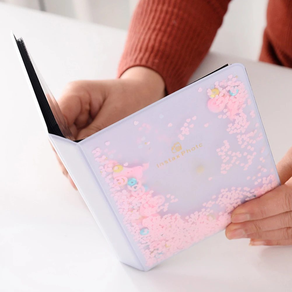 PVC Quicksand Sequin Photo Mini Book Album for Instant Polaroid Fujifilm Instax Mini Film Polaroid Photo Album Gift for Family
PVC Quicksand Sequin Photo Mini Book Album for Instant Polaroid Fujifilm Instax Mini Film Polaroid Photo Album Gift for Family