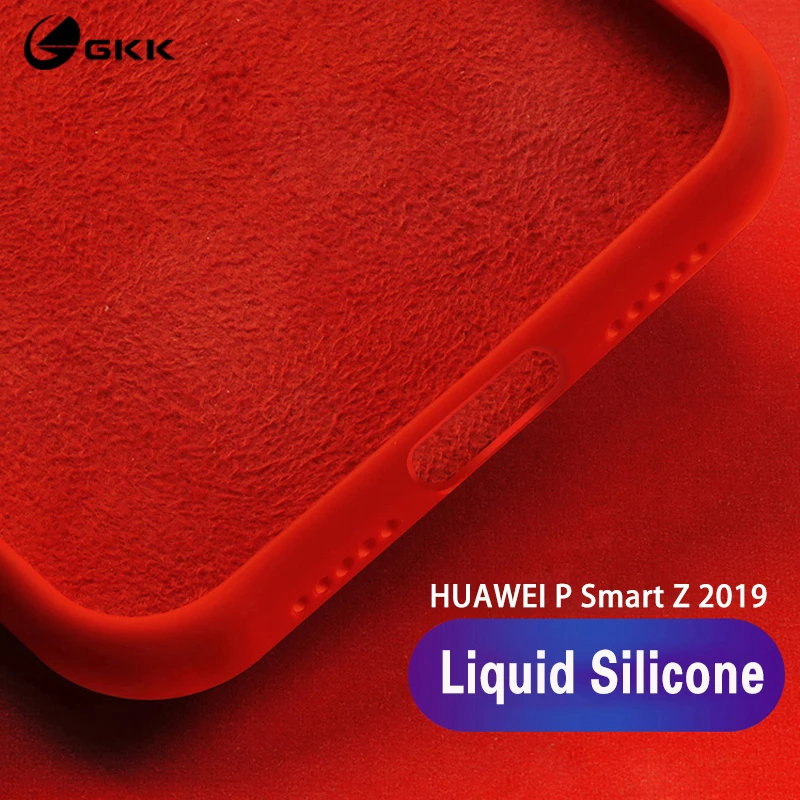 Оригинальный чехол GKK для Huawei P Smart Z 2019 с жидким силиконовым эффектом