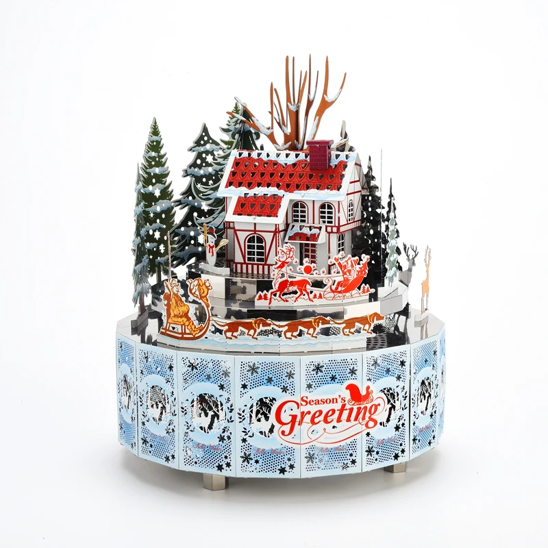 Winter Snowscape Theme DIY Metal Music Box Clockwork Handmade Crafts Music Box Metal Puzzle Christmas Gift Puzzle Music Box
Winter Snowscape Theme DIY Metal Music Box Clockwork Handmade Crafts Music Box Metal Puzzle Christmas Gift Puzzle Music Box