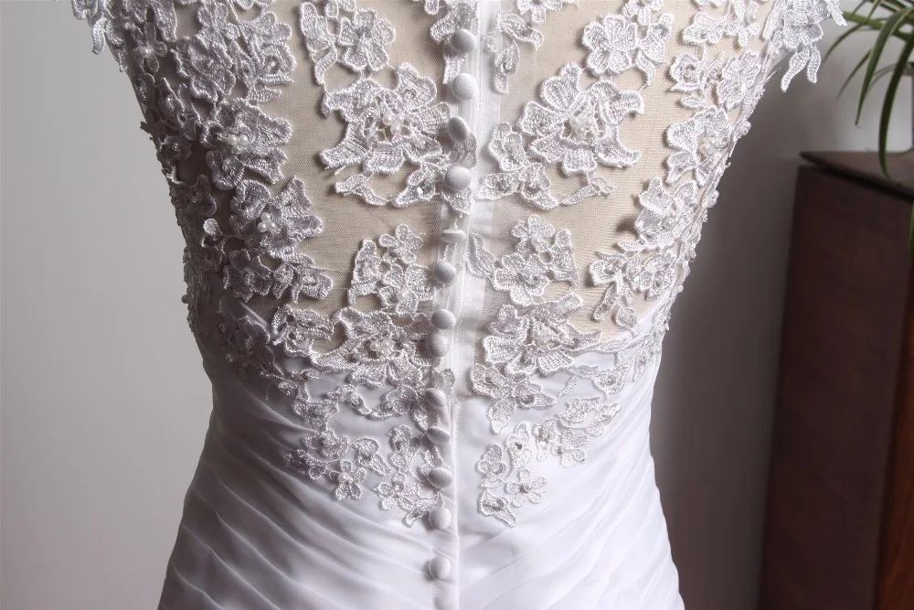 Stunning Charming Mermaid Wedding Dresses 2018 Sweep train Cap Sleeve Bridal Gown vestidos de noivas
Stunning Charming Mermaid Wedding Dresses 2018 Sweep train Cap Sleeve Bridal Gown vestidos de noivas