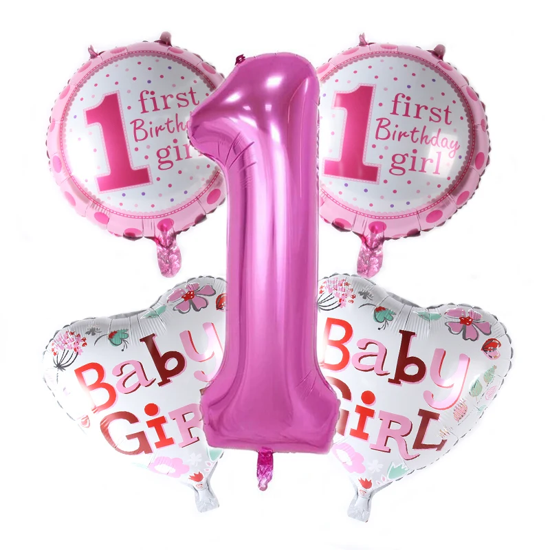5 pieces Baby 1st Birthday balloons set pink Blue Number Foil Balloons birthday party decorations kids party decoration supplies
5 pieces Baby 1st Birthday balloons set pink Blue Number Foil Balloons birthday party decorations kids party decoration supplies