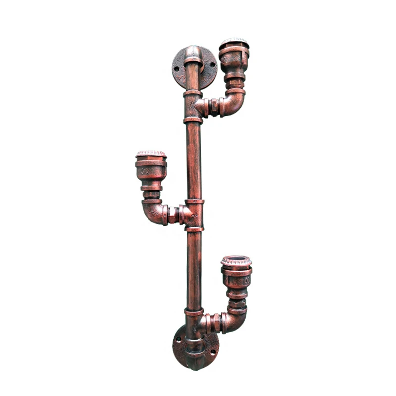 Personality Creative 3-heads Water Pipe Wall Light Retro Red Rust Color Iron Wall Lamp For Home Decoration Apartment Cafe Bar
Personality Creative 3-heads Water Pipe Wall Light Retro Red Rust Color Iron Wall Lamp For Home Decoration Apartment Cafe Bar