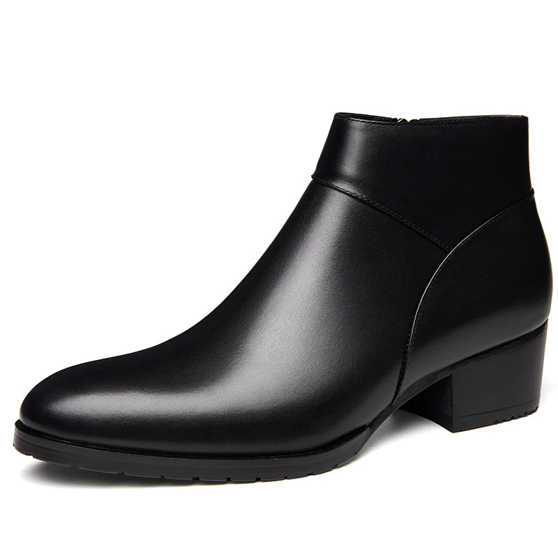 Autumn winter new mens genuine leather boots high heels cow leather business dress ankle boots shoes men pointed toe zipper boot
Autumn winter new mens genuine leather boots high heels cow leather business dress ankle boots shoes men pointed toe zipper boot