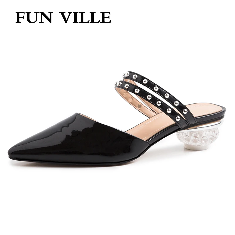 FUN VILLE New Fashion Summer Women Slippers Low Heels Shoes Sweet Sexy ladies shoes Female Outside Slippers Pointed Toe
FUN VILLE New Fashion Summer Women Slippers Low Heels Shoes Sweet Sexy ladies shoes Female Outside Slippers Pointed Toe