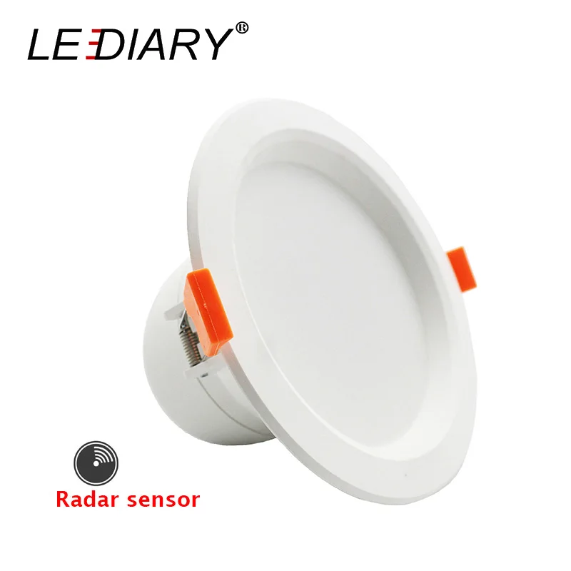 LEDIARY Intelligent Radar Sensor Spot LED Downlights 6W 12W 110-240V 75mm 135mm Cut Hole SMD Round Recessed Ceiling Fixtures
LEDIARY Intelligent Radar Sensor Spot LED Downlights 6W 12W 110-240V 75mm 135mm Cut Hole SMD Round Recessed Ceiling Fixtures