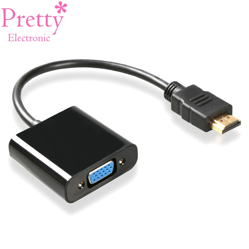 Высококачественный HDMI совместимый преобразователь HD C в VGA адаптер 1080P цифровой