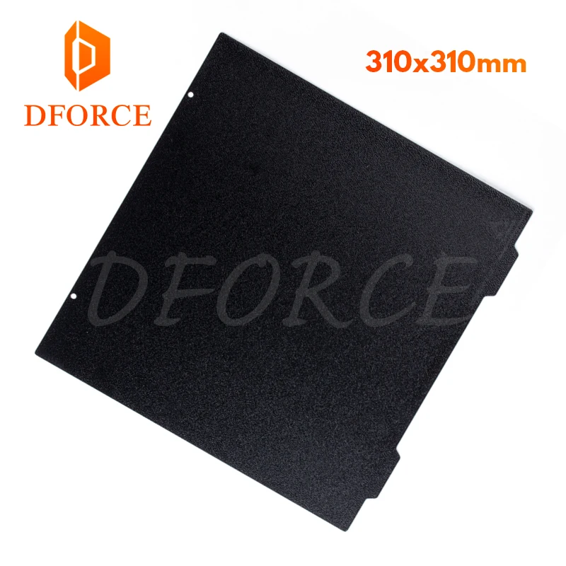 DFORCE 310 X 310 CR10 Double sided Textured PEI Spring Steel Sheet Powder Coated PEI Build Plate for CR-10
DFORCE 310 X 310 CR10 Double sided Textured PEI Spring Steel Sheet Powder Coated PEI Build Plate for CR-10
