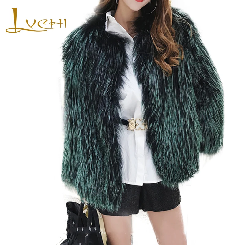 LVCHI 2019 Winter Real Fox Fur Coats Slim Real Natural Fox Fur Coat Women's Pure Green Color V-Neck Short Wave Fox Fur Coats
LVCHI 2019 Winter Real Fox Fur Coats Slim Real Natural Fox Fur Coat Women's Pure Green Color V-Neck Short Wave Fox Fur Coats