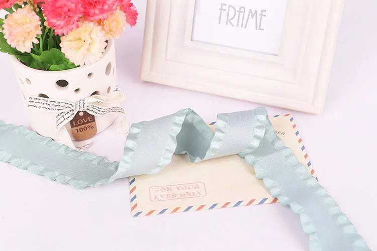 Satin Ribbon Lace Edge Matte 38mm High Quality DIY Wedding Party Decoration Webbing Crafts Gift Hair Accessories BBXI-017
Satin Ribbon Lace Edge Matte 38mm High Quality DIY Wedding Party Decoration Webbing Crafts Gift Hair Accessories BBXI-017
