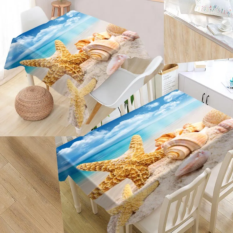 Beach and Shells Custom Table Cloth Oxford Fabric Rectangular Waterproof Oilproof Table Cover Family Party Tablecloth
Beach and Shells Custom Table Cloth Oxford Fabric Rectangular Waterproof Oilproof Table Cover Family Party Tablecloth