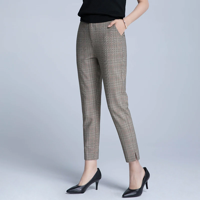 ACRMRAC Women's pants New style summer Houndstooth Slim Loose Pencil pants casual pants Ankle-Length Pants
ACRMRAC Women's pants New style summer Houndstooth Slim Loose Pencil pants casual pants Ankle-Length Pants