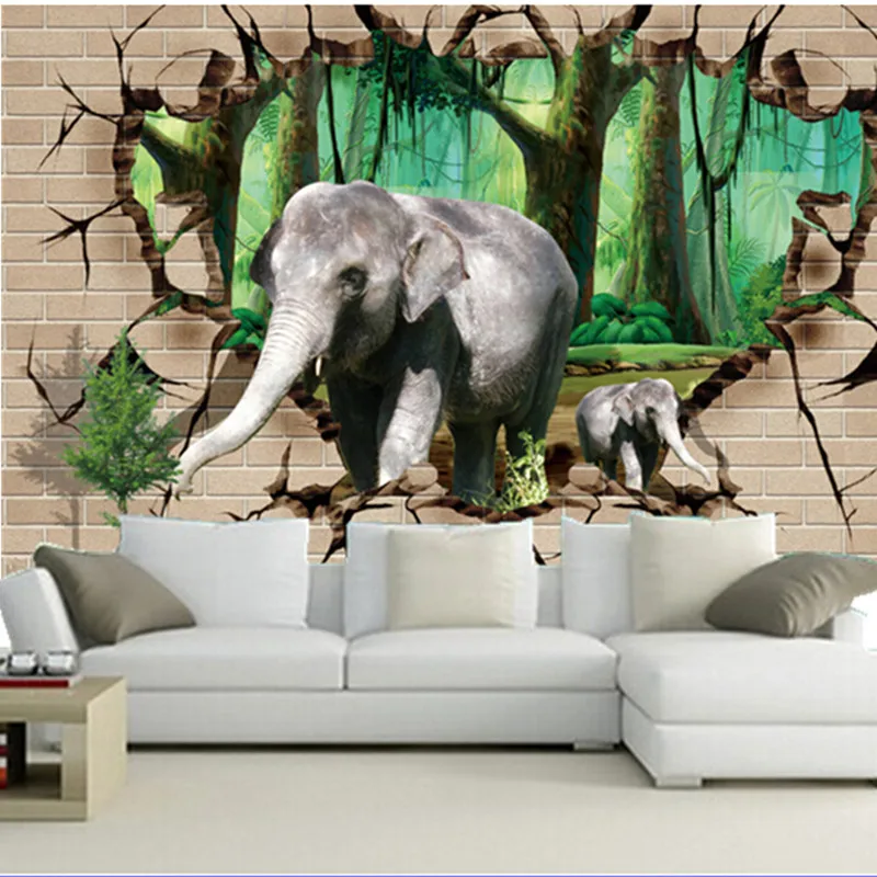 Custom 3D large murals,3D stereo beyond the wall of the two elephants papel de parede,living room sofa TV wall bedroom wallpaper
Custom 3D large murals,3D stereo beyond the wall of the two elephants papel de parede,living room sofa TV wall bedroom wallpaper